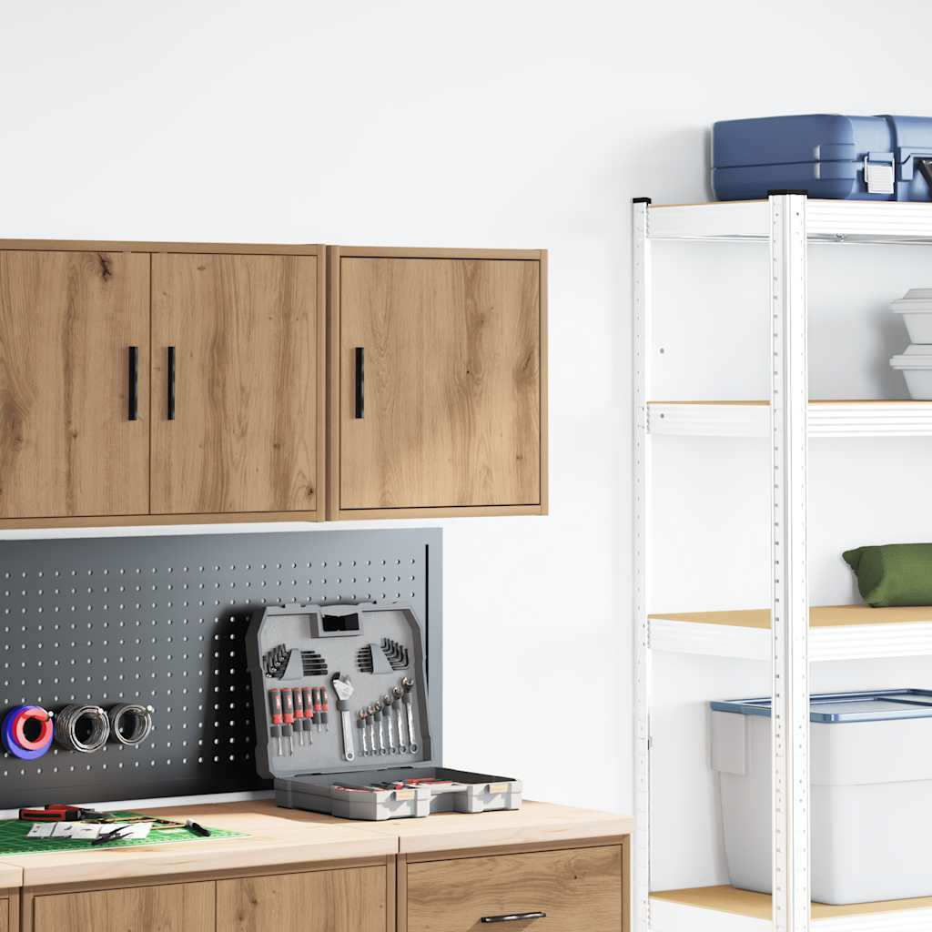 vidaXL Pensile per Garage Rovere Artigianale in Legno Multistrato