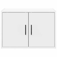 Pensili per Garage 2 pz Bianco in Legno Multistrato