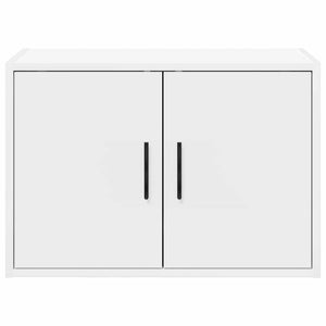 Pensili per Garage 2 pz Bianco in Legno Multistrato