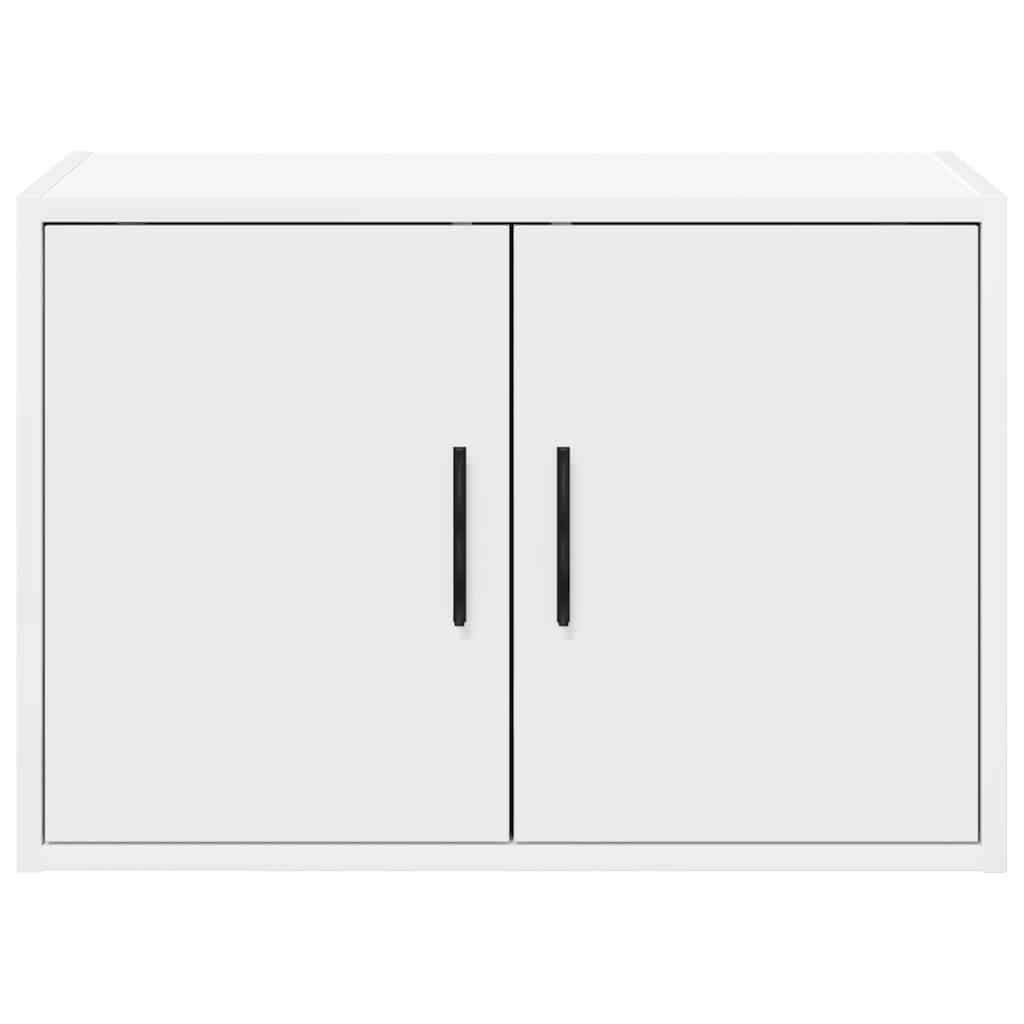 Pensili per Garage 2 pz Bianco in Legno Multistrato 860644