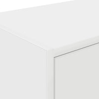 Pensili per Garage 2 pz Bianco in Legno Multistrato