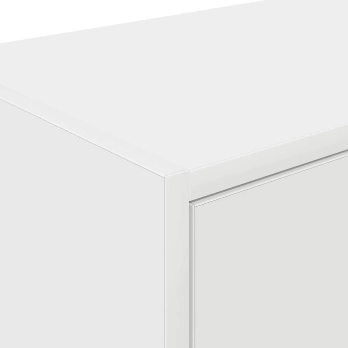 Pensili per Garage 2 pz Bianco in Legno Multistrato