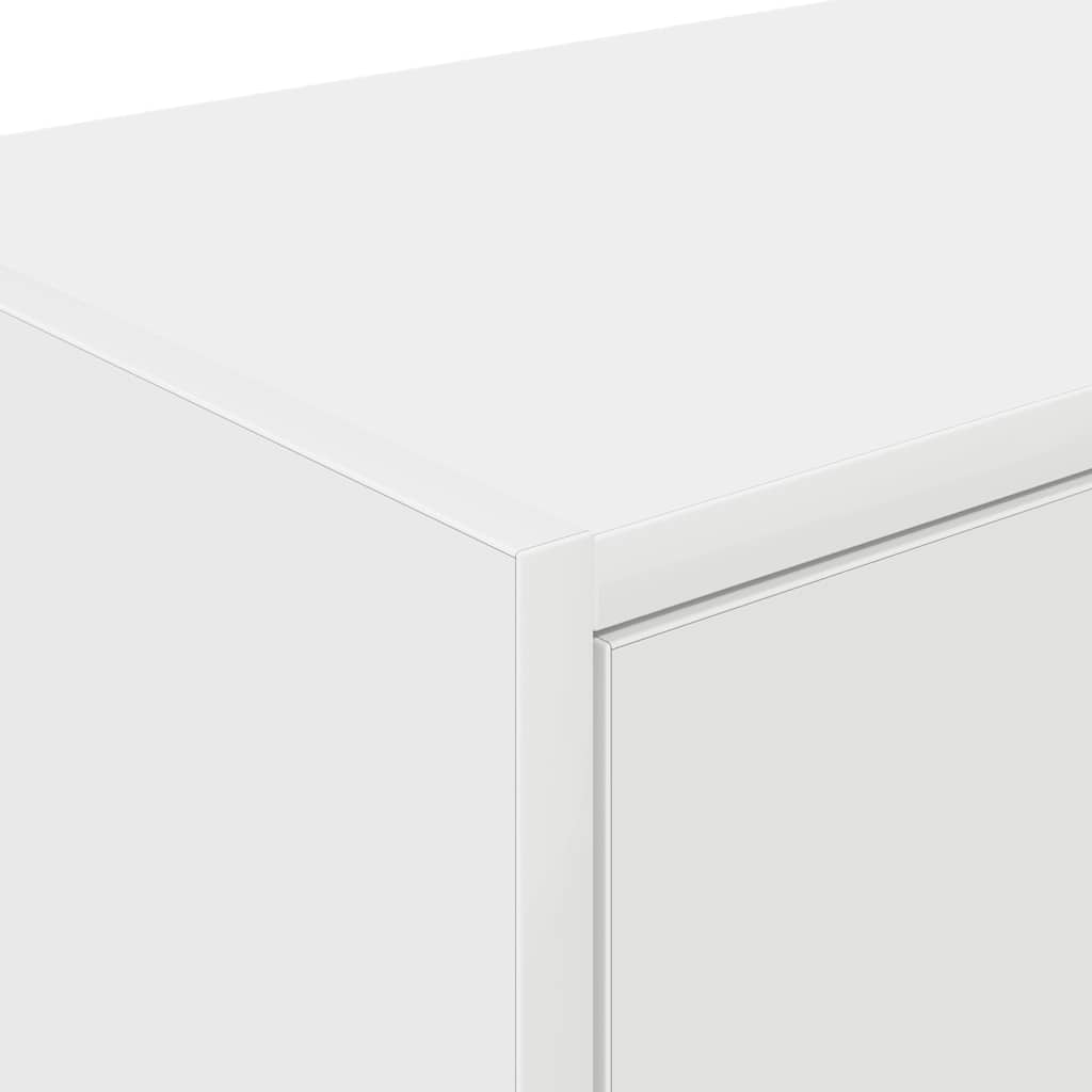 Pensili per Garage 2 pz Bianco in Legno Multistrato 860644