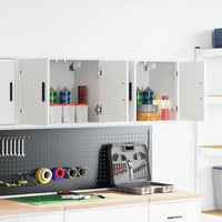 Pensili per Garage 2 pz Bianco in Legno Multistrato 860644