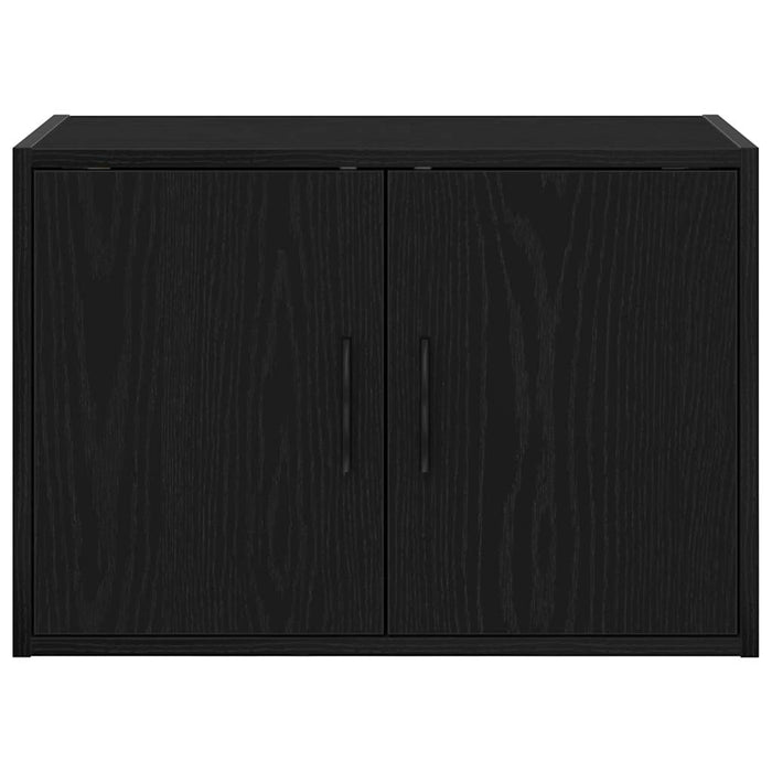 Pensili per Garage 2 pz Neri in Legno Multistrato 860646