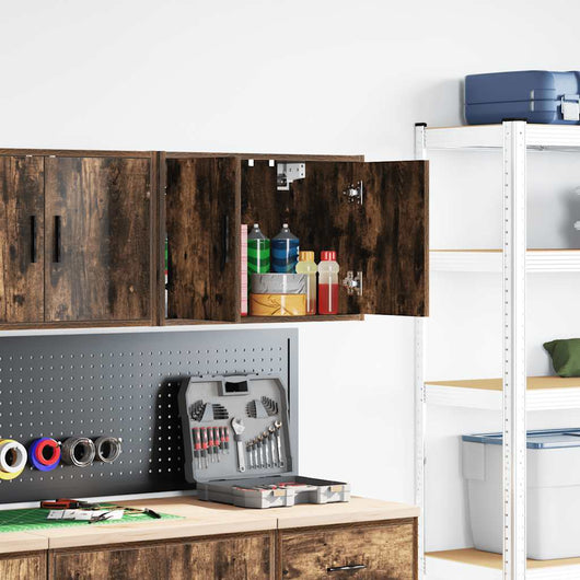 Pensile per Garage Rovere Fumo in Legno Multistrato 860651