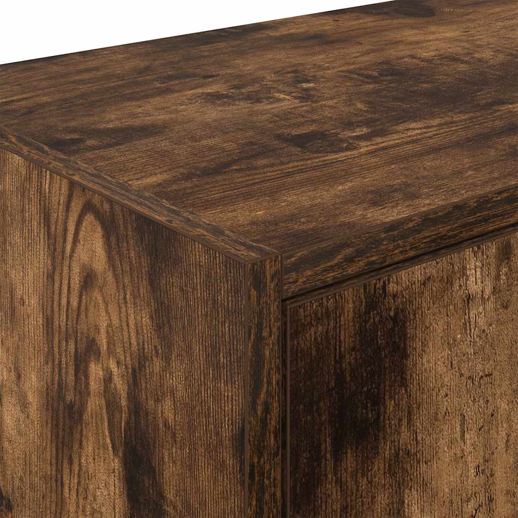 Pensili per Garage 2 pz Rovere Fumo in Legno Multistrato