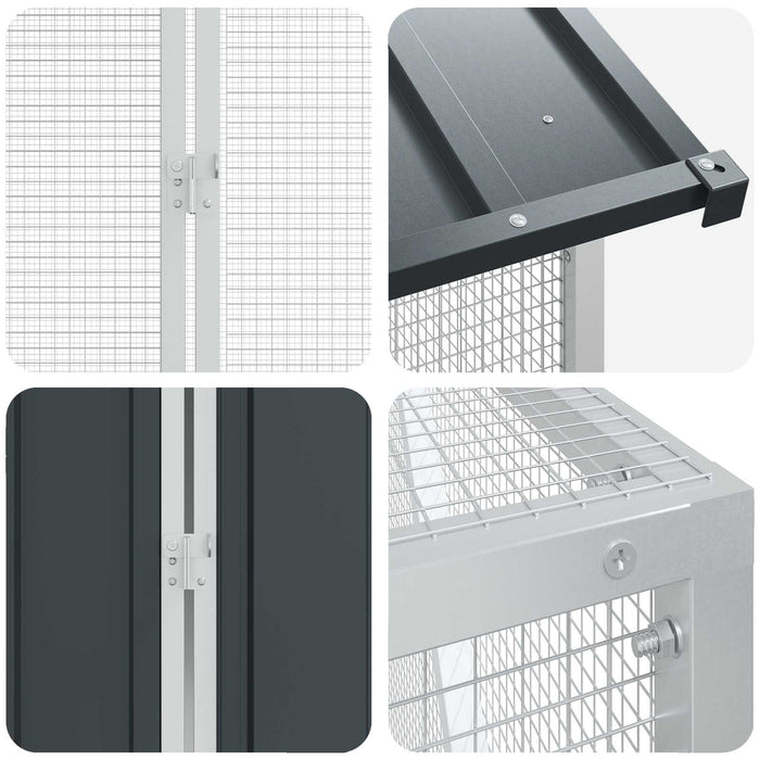 Gabbia per uccelli Antracite 619 x 111 x 142 cm Acciaio zincato 3325149