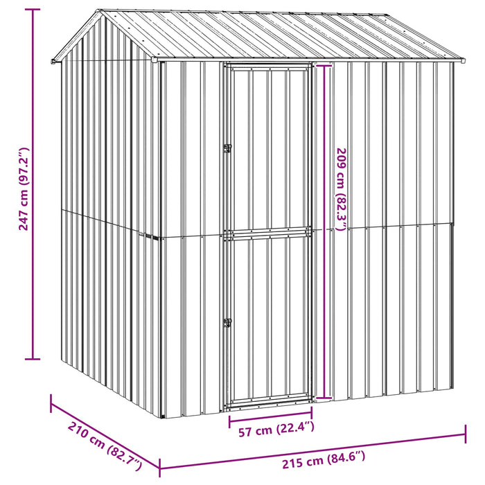 Gabbia per uccelli Antracite 215 x 210 x 247 cm Acciaio zincato 3325151