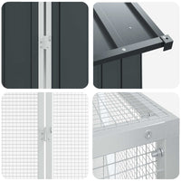 Gabbia per uccelli Antracite 824 x 208 x 247 cm Acciaio zincato 3325158