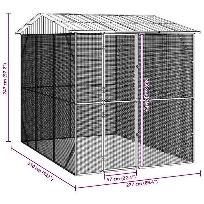 <strong>Voliera  Antracite 310x227x247 cm</strong> in acciaio 3325160