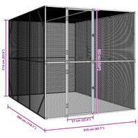 Gabbia per uccelli Antracite 210 x 304 x 213 cm Acciaio zincato 3325161