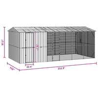 Gabbia per uccelli Antracite 645 x 310 x 247 cm Acciaio zincato 3325163