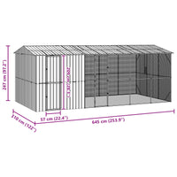 Gabbia per uccelli Antracite 645 x 310 x 247 cm Acciaio zincato 3325163