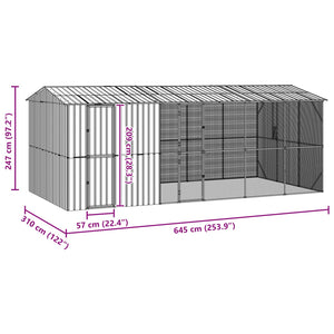 Gabbia per uccelli Antracite 645 x 310 x 247 cm Acciaio zincato 3325163