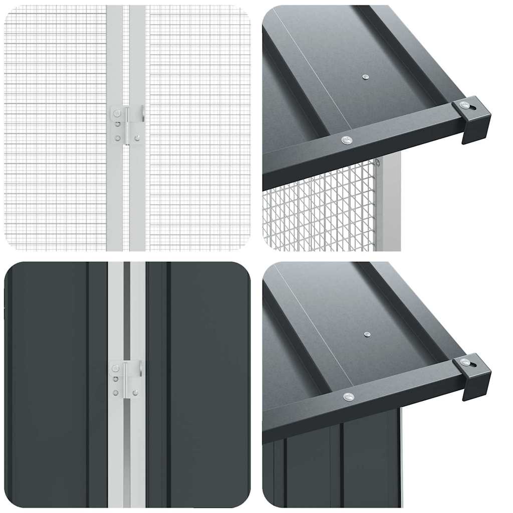 Gabbia per uccelli Antracite 635 x 304 x 247 cm Acciaio zincato 3325166