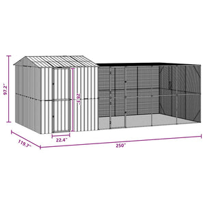 Gabbia per uccelli Antracite 635 x 304 x 247 cm Acciaio zincato 3325166