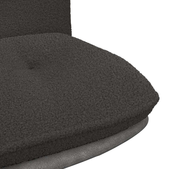 Sedia da Ufficio Girevole Riccio Grigio Scuro Effetto Lana 4105386