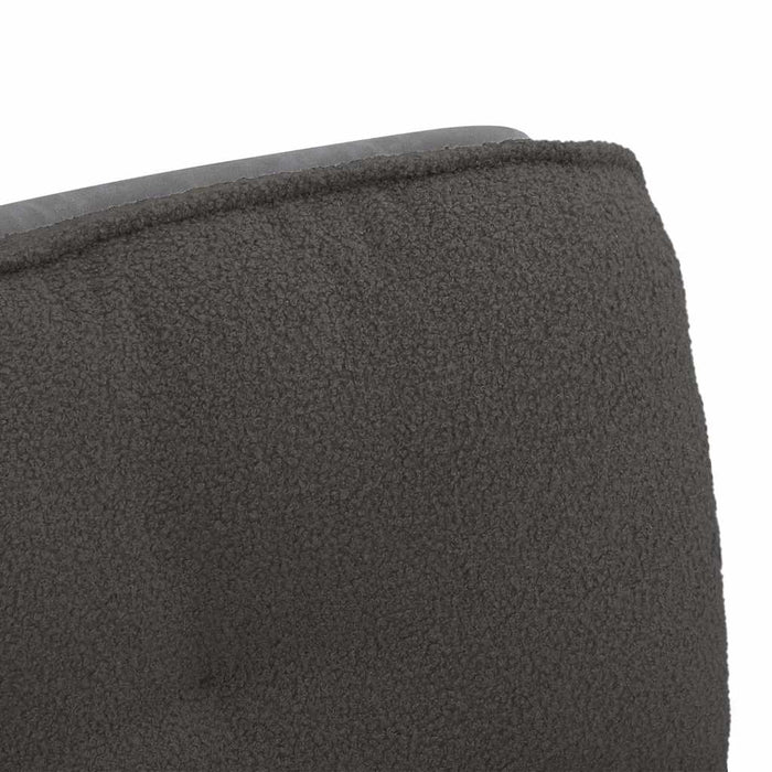 Sedia da Ufficio Girevole Riccio Grigio Scuro Effetto Lana 4105386