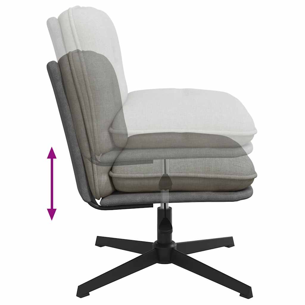 Sedia da Ufficio Girevole Grigio Chiaro in Tessuto 4105389