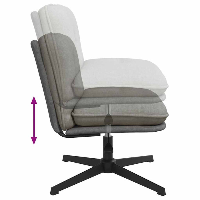 Sedia da Ufficio Girevole Grigio Chiaro in Tessuto 4105389