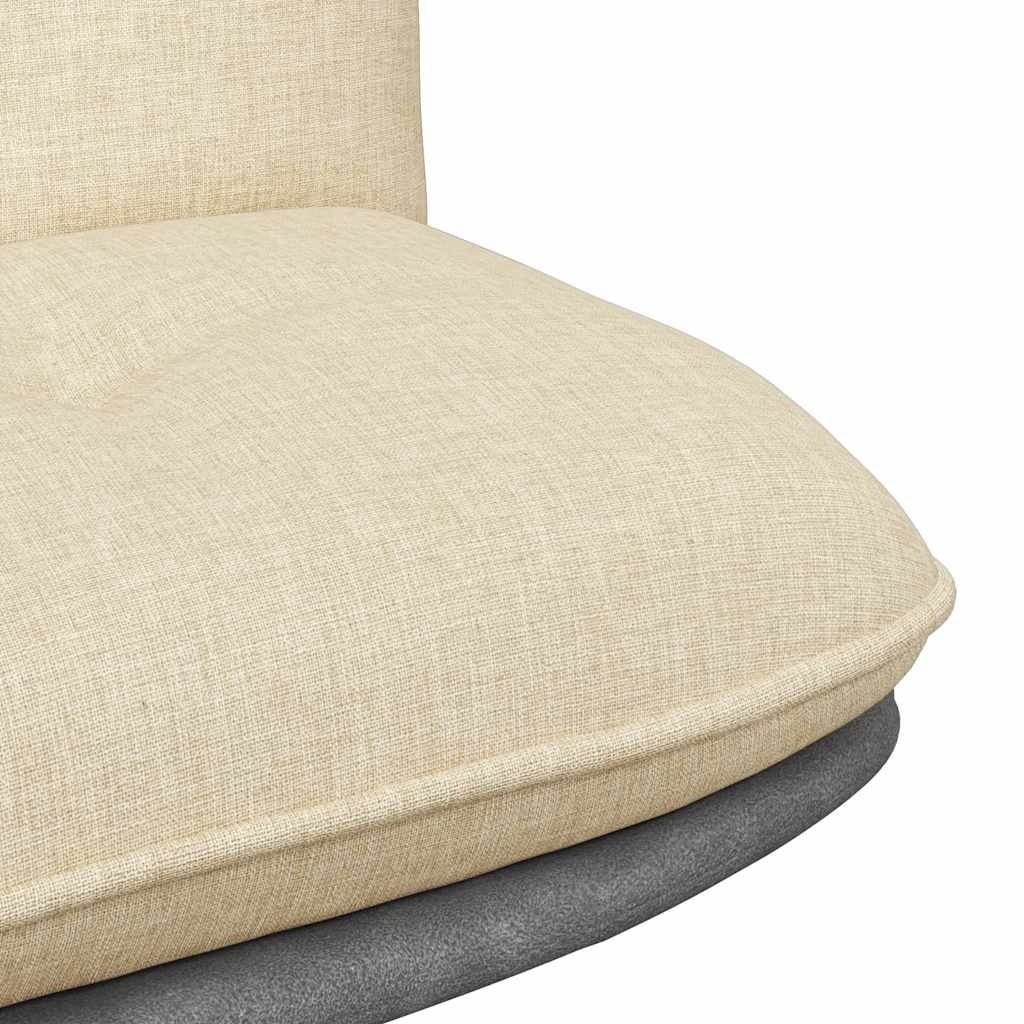 vidaXL Sedia da Ufficio Girevole Crema in Tessuto