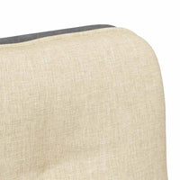 vidaXL Sedia da Ufficio Girevole Crema in Tessuto