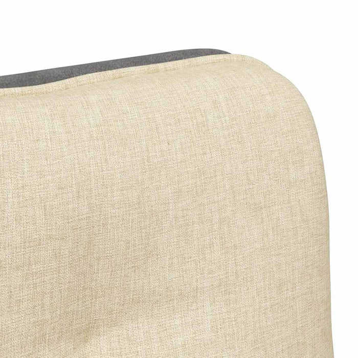 vidaXL Sedia da Ufficio Girevole Crema in Tessuto