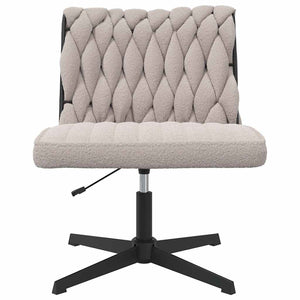 Sedia da Ufficio Girevole Riccio Grigio Chiaro Effetto Lana