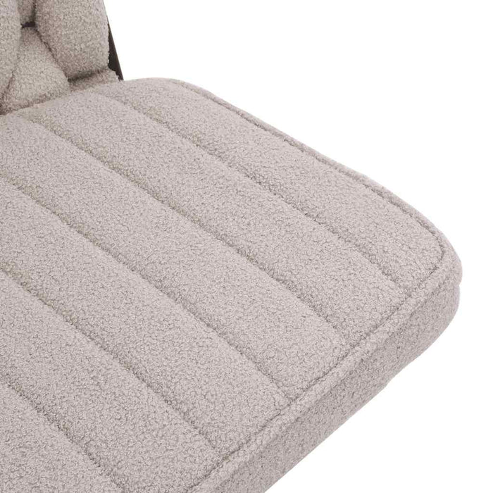 Sedia da Ufficio Girevole Riccio Grigio Chiaro Effetto Lana 4105397