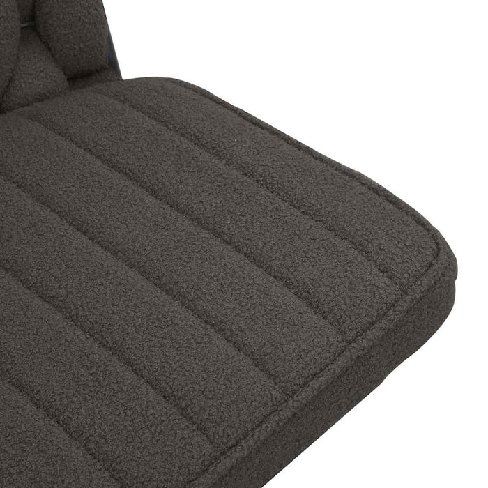 vidaXL Sedia da Ufficio Girevole Riccio Grigio Scuro Effetto Lana