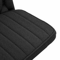 Sedia da Ufficio Girevole in Tessuto Riccio Nero Effetto Lana 4105399
