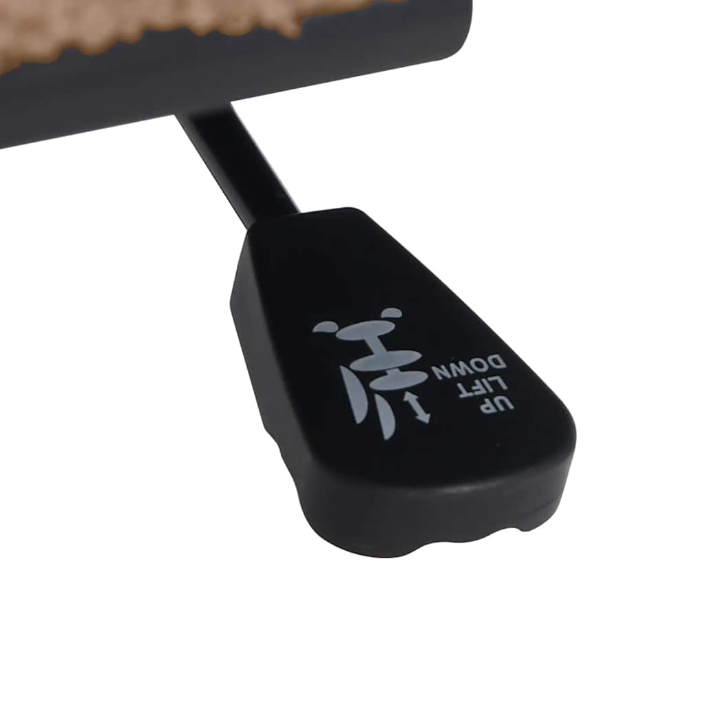 Sedia da Ufficio Girevole in Tessuto Riccio Beige Effetto Lana 4105400