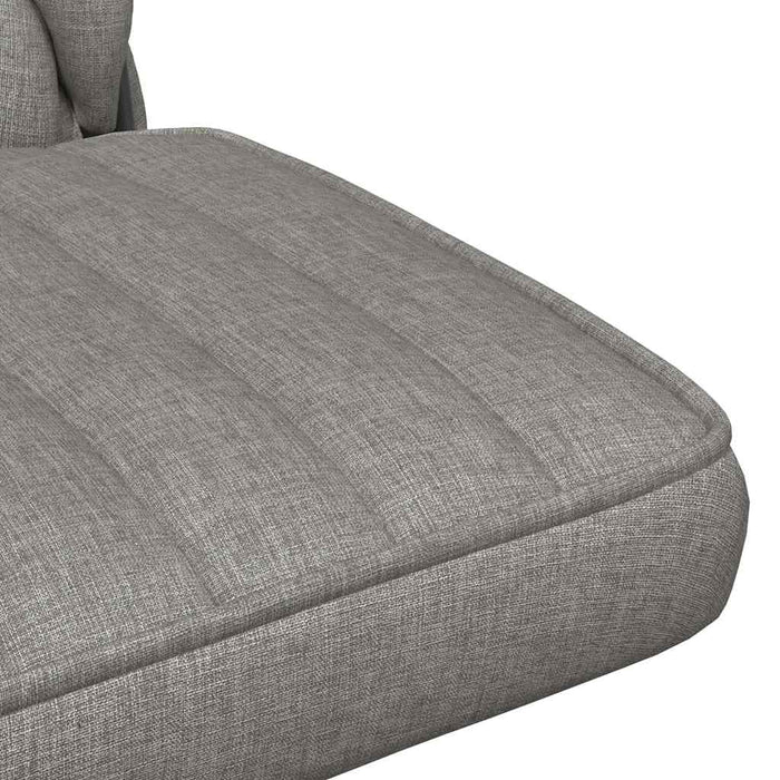 vidaXL Sedia da Ufficio Girevole Grigio Chiaro in Tessuto