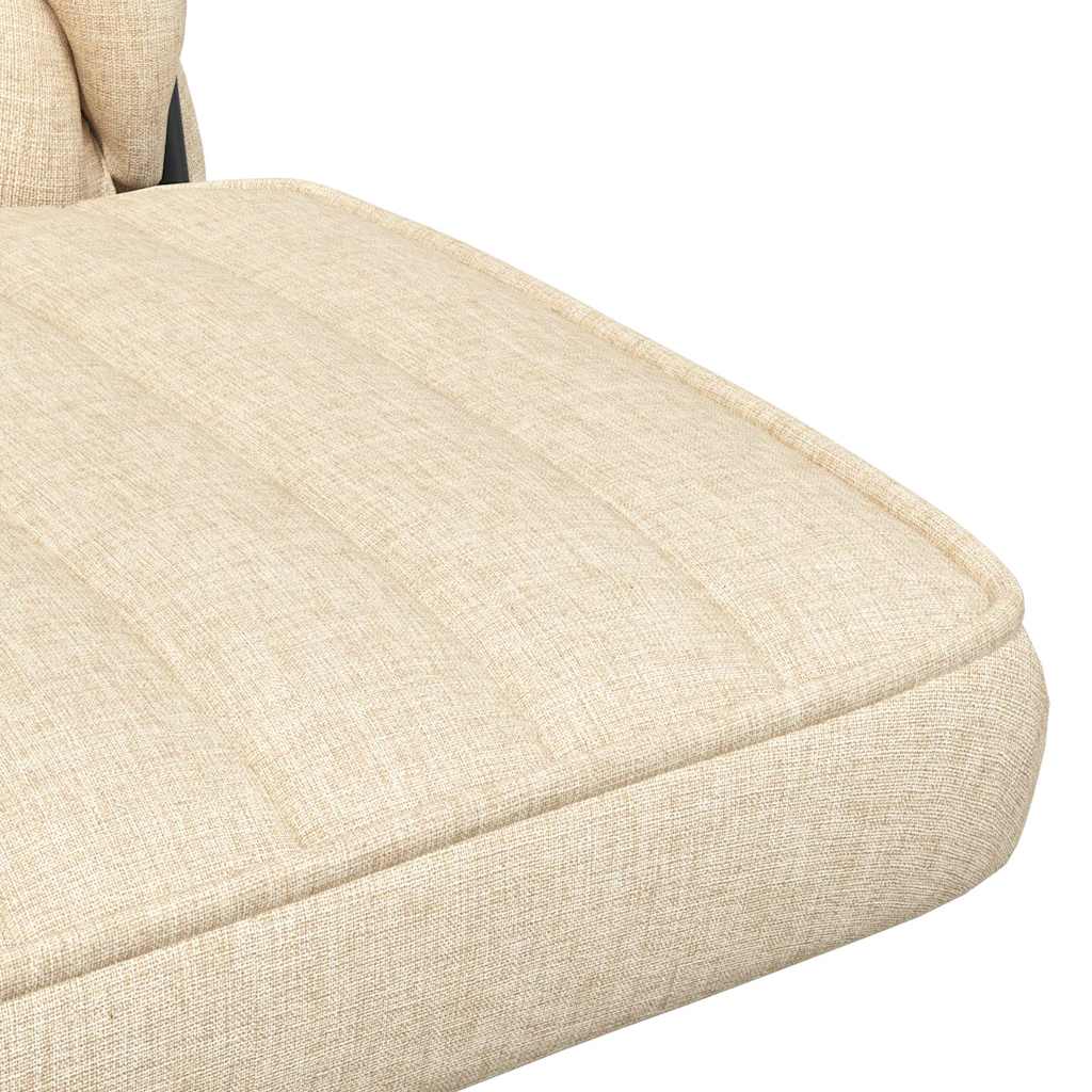 vidaXL Sedia da Ufficio Girevole Crema in Tessuto