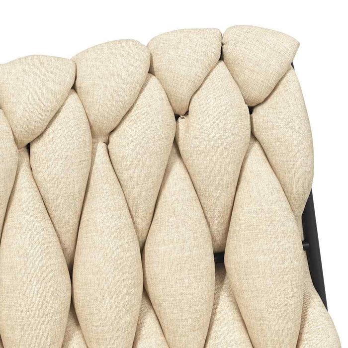 vidaXL Sedia da Ufficio Girevole Crema in Tessuto