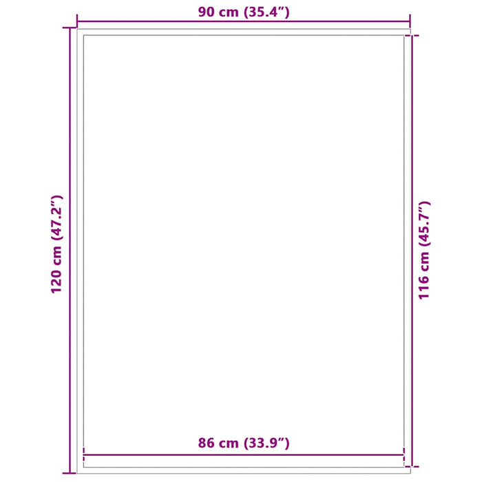 vidaXL Zerbino Antracite 90x120 cm