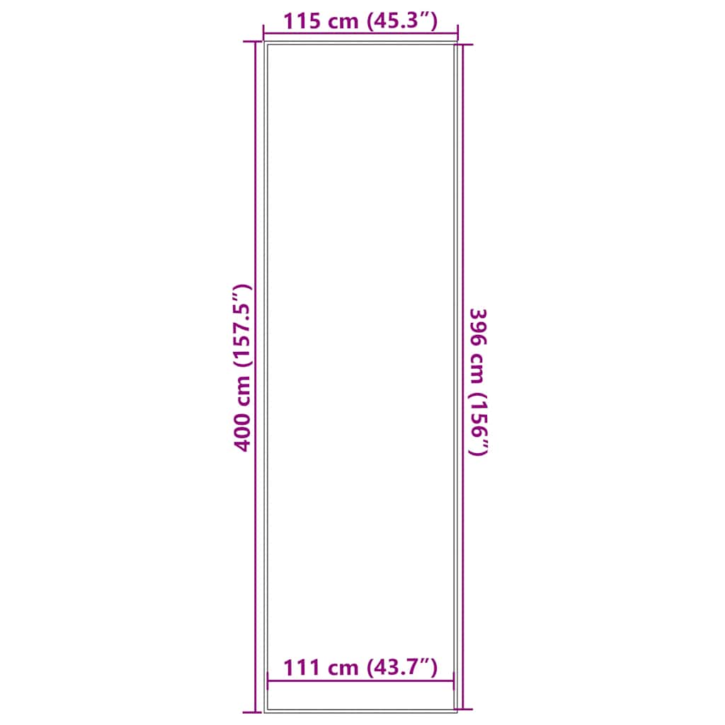 Zerbino Antracite 115x400 cm