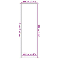 Zerbino Antracite 115x400 cm 4105555