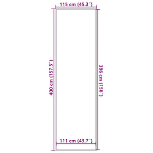 Zerbino Antracite 115x400 cm 4105555
