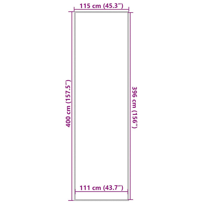 Zerbino Antracite 115x400 cm 4105555