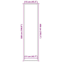 vidaXL Zerbino Nero 115x500 cm