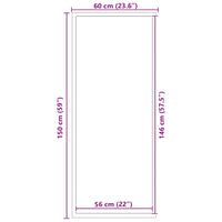 vidaXL Zerbino Blu 60x150 cm