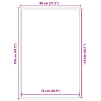 vidaXL Zerbino Blu 80x120 cm