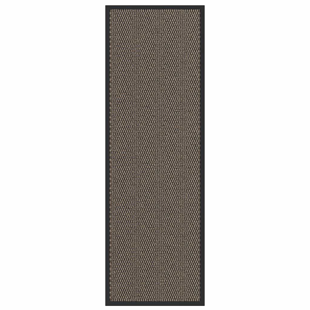 Zerbino antiscivolo di design marrone per interni ed esterni 60 x 180 cm in PP marrone 02_0058129
