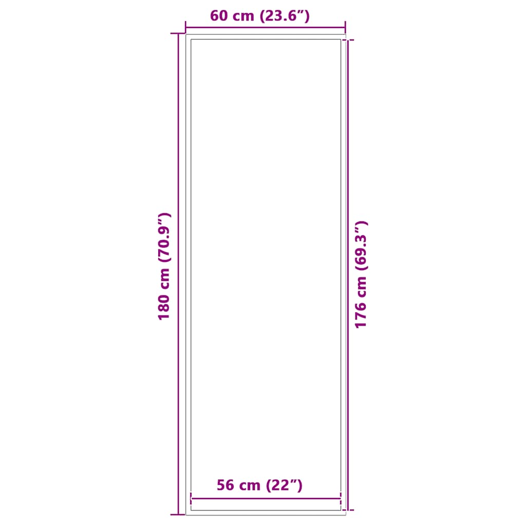 Zerbino antiscivolo di design marrone per interni ed esterni 60 x 180 cm in PP marrone 02_0058129