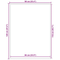 vidaXL Zerbino Marrone 90x120 cm