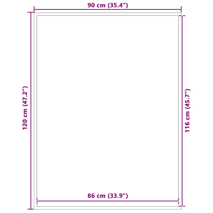 vidaXL Zerbino Marrone 90x120 cm