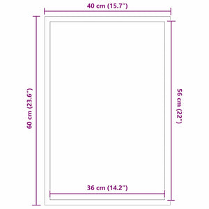 vidaXL Tappetino Rigato Nero e Grigio 40 x 60 cm Polipropilene e PVC