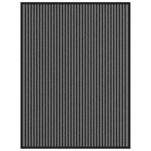 Zerbino a Strisce Nere e Grigie 90x120 cm